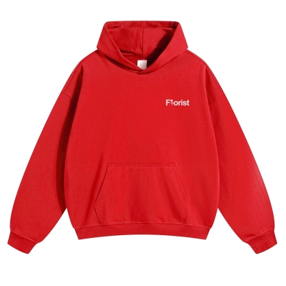 Florist Pattern Unisex Casual Anime Print Hoodie-moweekender