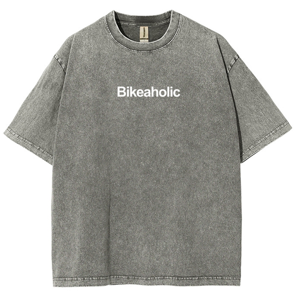 Bikeaholic Unisex Fit Washed T-Shirt-moweekender