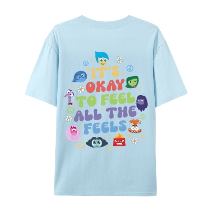 It's Okay To Feel All The Feels Casual Short Sleeve T-Shirt-moweekender