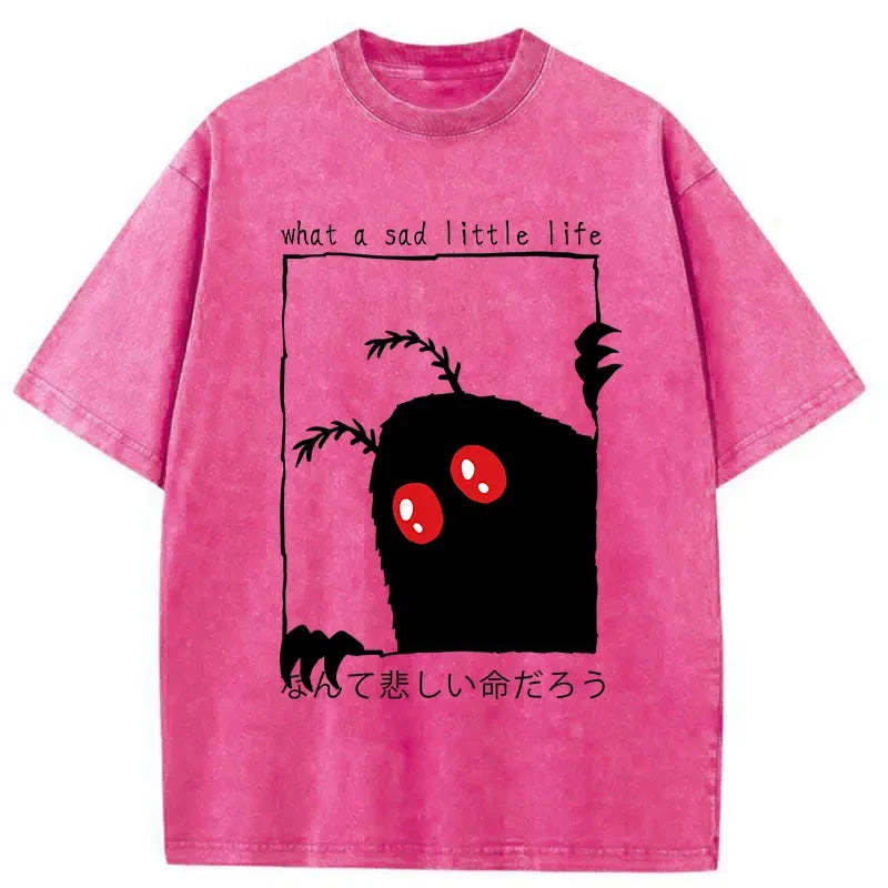 Peeking Mothman Washed Vintage T-Shirt-moweekender