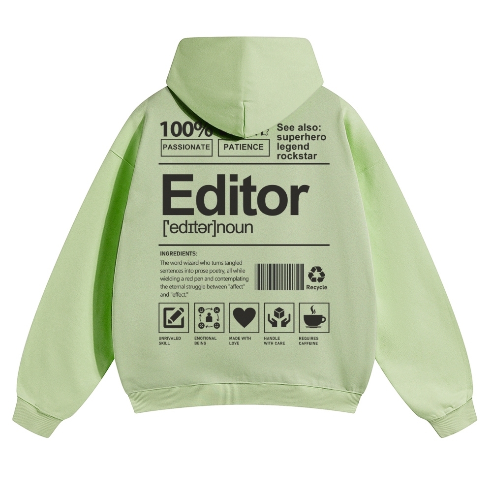 Editor Unisex Casual Anime Print Hoodie-moweekender