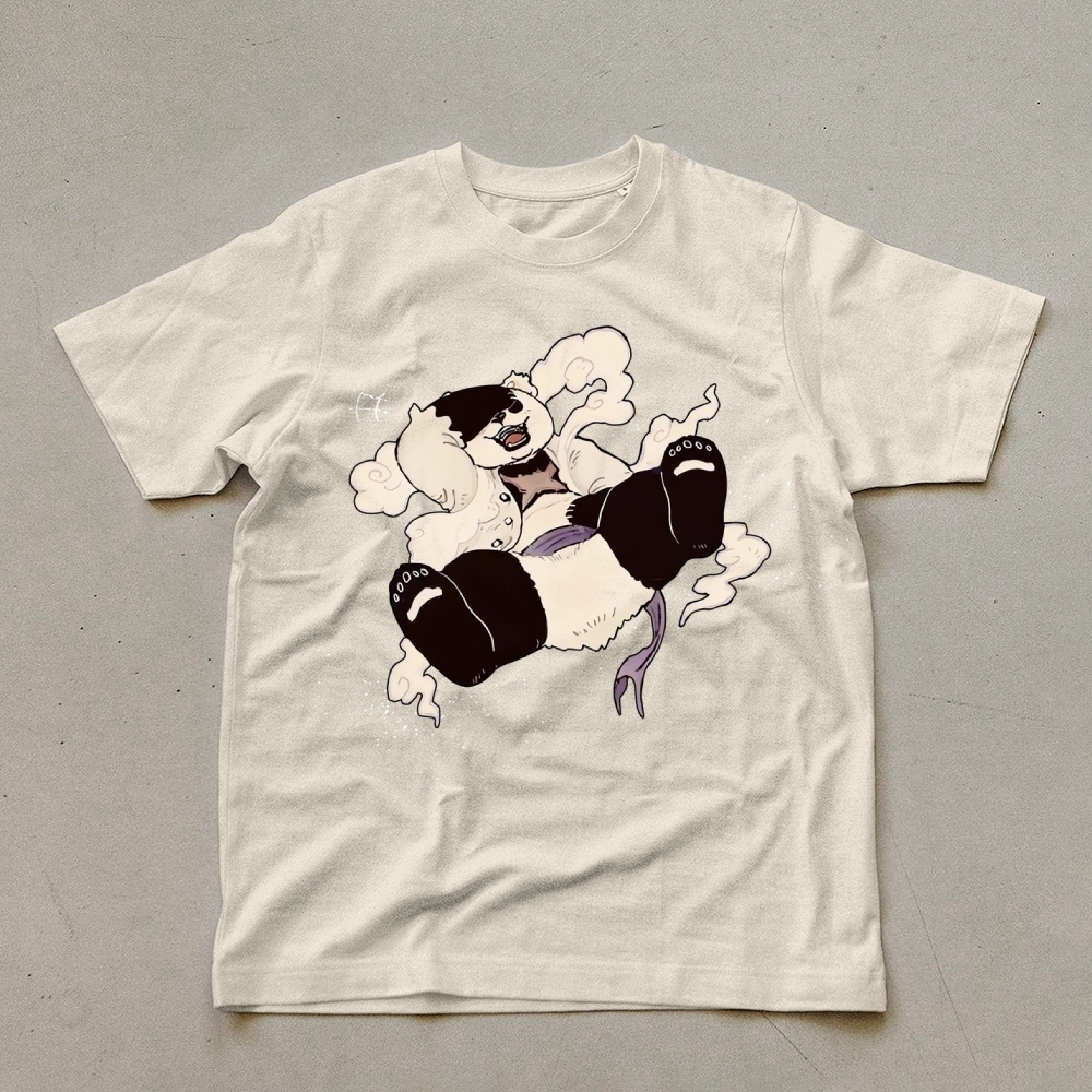 Panda Casual Pattern Unisex Prints T-Shirt-moweekender