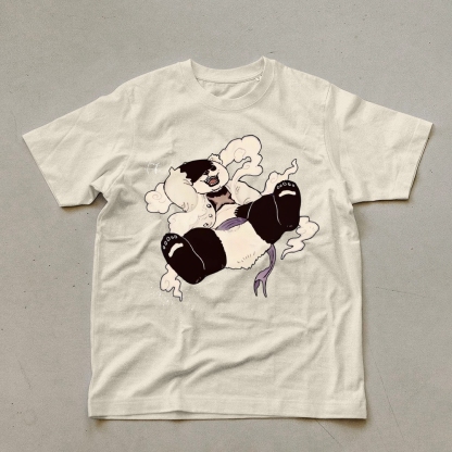 Panda Casual Pattern Unisex Prints T-Shirt-moweekender