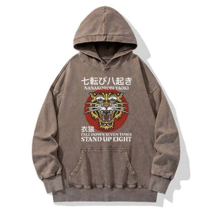 Retro Tiger Washed Vintage Hoodie-moweekender