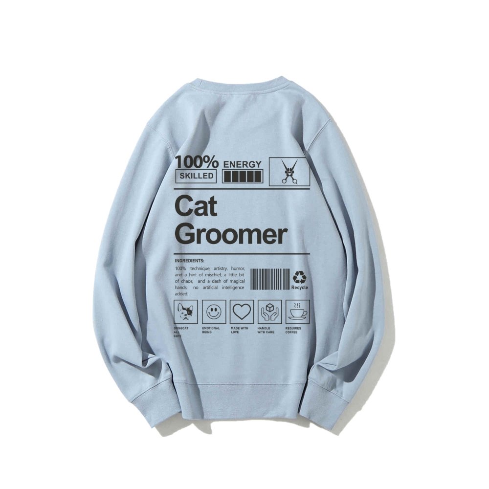Cat Groomer Casual Crewneck Sweatshirt-moweekender