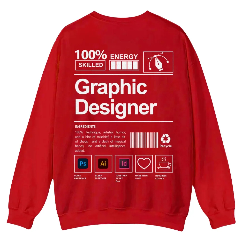 Graphic Designer Printed Crew Neck Sweatshirt-moweekender