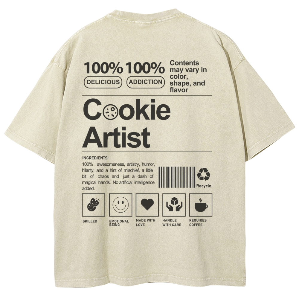 Cookie Artist Unisex Fit Washed T-Shirt