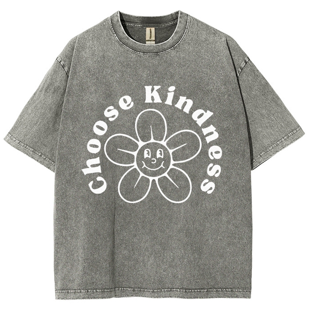 Choose Kindness Vintage Snowflake Washed T-Shirt-moweekender