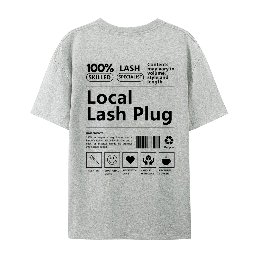 Local Lash Plug Casual Short Sleeve T-Shirt-moweekender