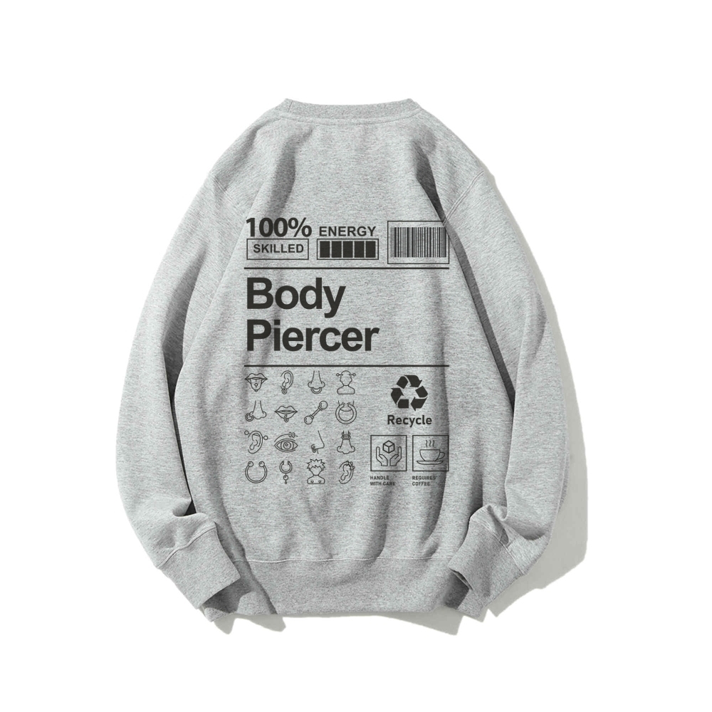 Body Piercer Casual Crewneck Sweatshirt-moweekender