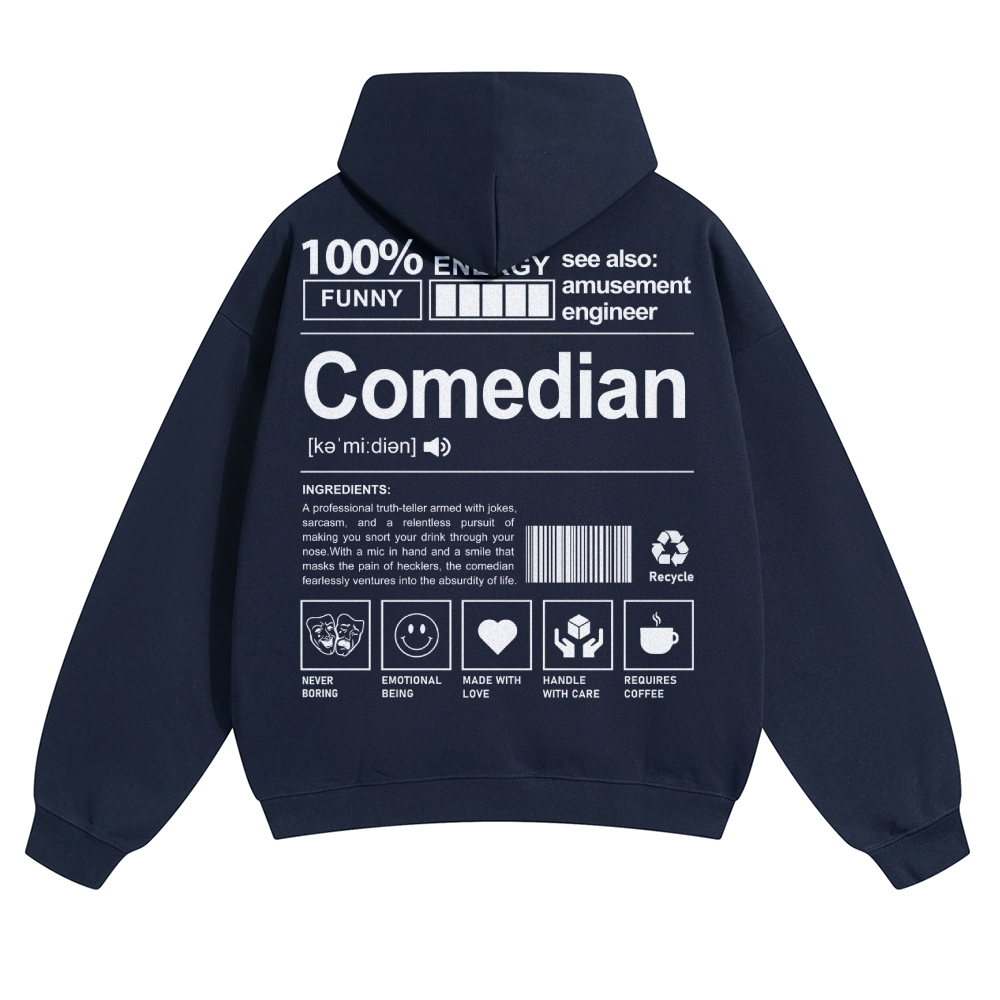Comedian Unisex Casual Anime Print Hoodie-moweekender