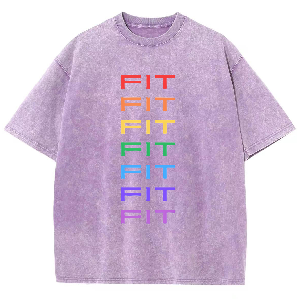 Rainbow Fit Washed Oversized T-Shirt-moweekender