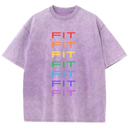 Rainbow Fit Washed Oversized T-Shirt-moweekender