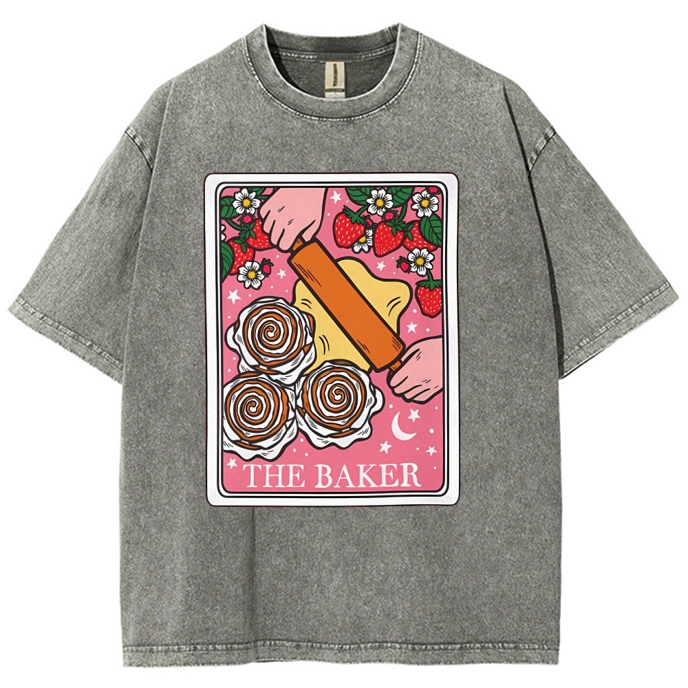 THE BAKER Unisex Fit Washed T-Shirt-moweekender