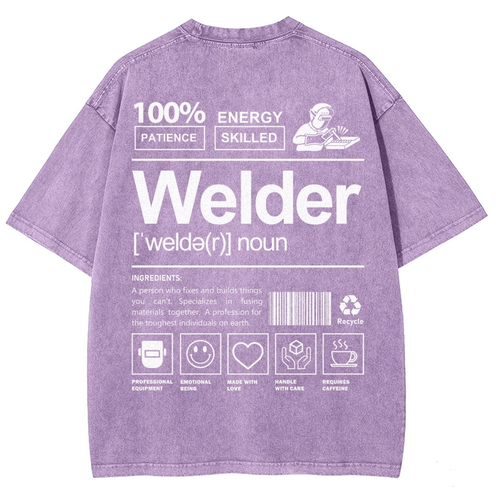 Welder Unisex Fit Washed T-Shirt-moweekender