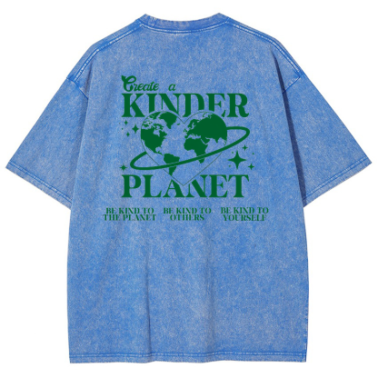 Kind Plante Vintage Snowflake Washed T-Shirt-moweekender