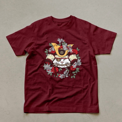 Japanese Goldfish Cat Casual Unisex Prints T-Shirt-moweekender