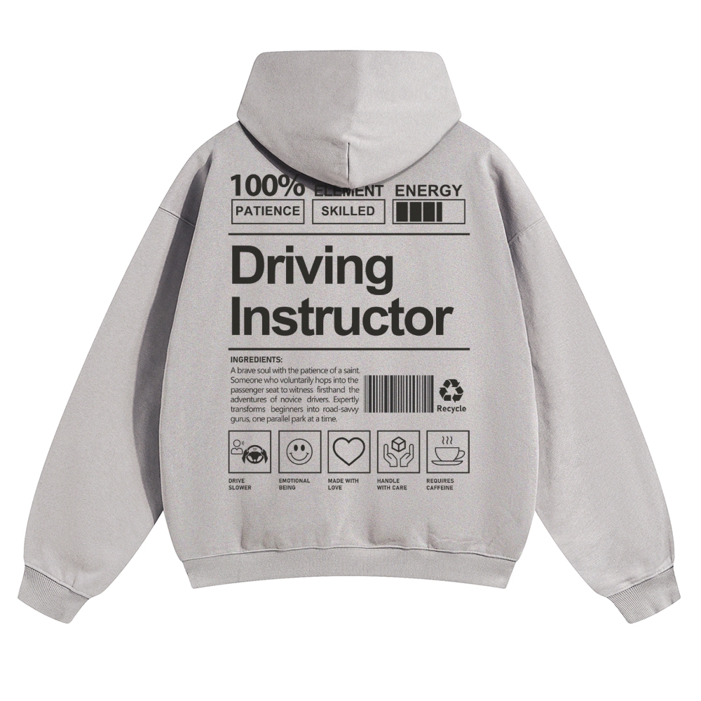 Driving Instructor Unisex Casual Anime Print Hoodie-moweekender