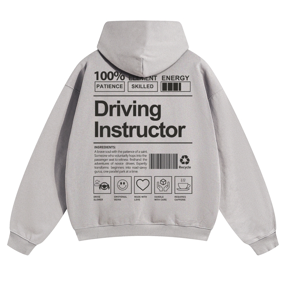Driving Instructor Unisex Casual Anime Print Hoodie-moweekender