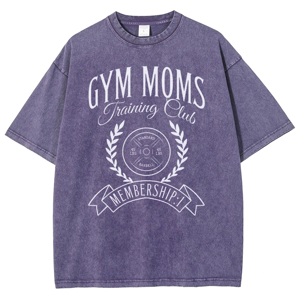 Gym Moms Vintage Snowflake Washed T-Shirt-moweekender
