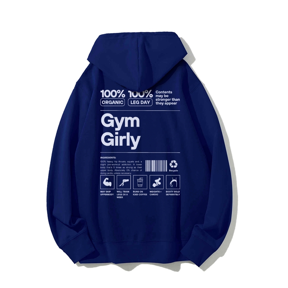 Gym Girl Long Sleeved Hoodie-moweekender