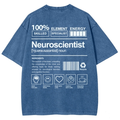 Neuroscientist Unisex Fit Washed T-Shirt-moweekender