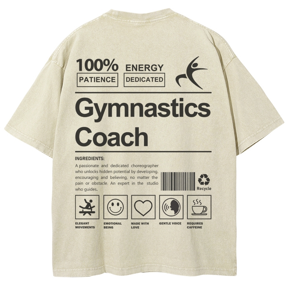 Gymnastics Coach Unisex Fit Washed T-Shirt-moweekender