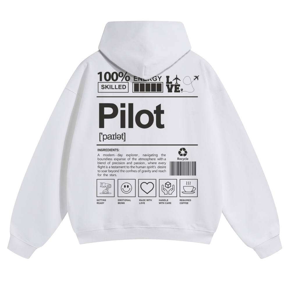 Pilot Solid Color Hoodie-moweekender