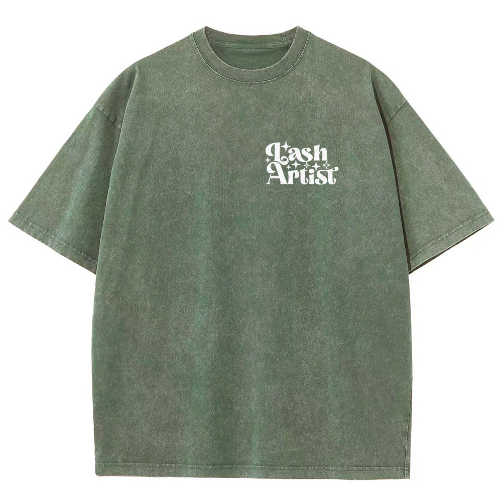 Lash Artist Vintage Snowflake Washed T-Shirt-moweekender