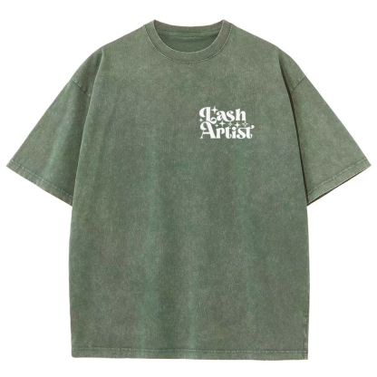 Lash Artist Vintage Snowflake Washed T-Shirt-moweekender