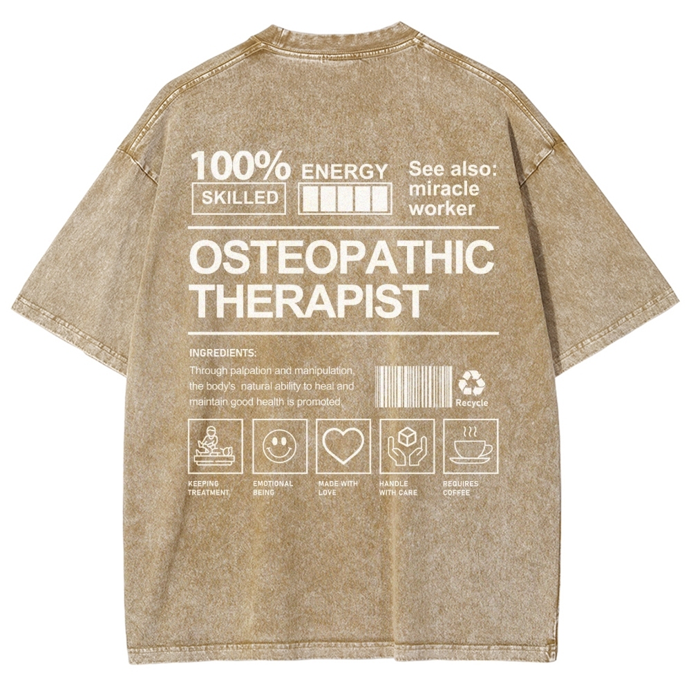 Osteopathic Therapist Unisex Fit Washed T-Shirt
