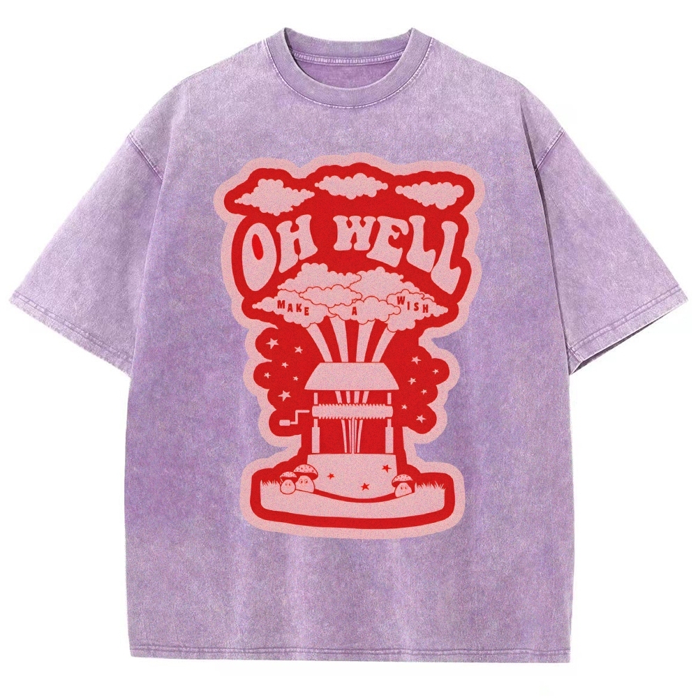 Oh Well Vintage Snowflake Washed T-Shirt-moweekender