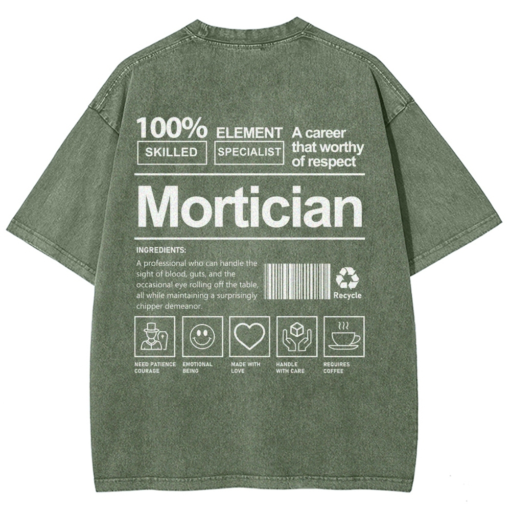 Mortician Unisex Fit Washed T-Shirt-moweekender