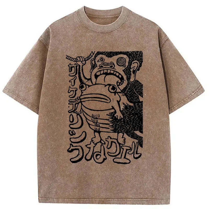 Orangutan Catches Washed Vintage T-Shirt-moweekender