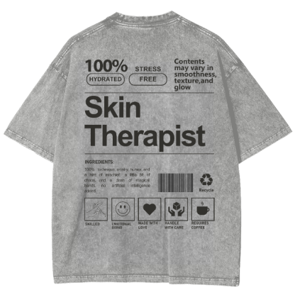 Skin Therapist Unisex Fit Washed T-Shirt-moweekender