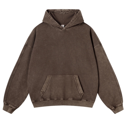 Dog Walker Printed Vintage Washed Hoodie-moweekender