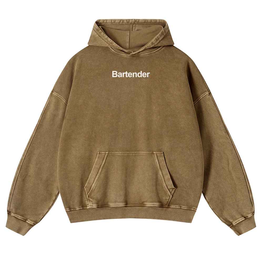 Bartender Printed Vintage Washed Hoodie-moweekender