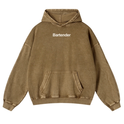 Bartender Printed Vintage Washed Hoodie-moweekender