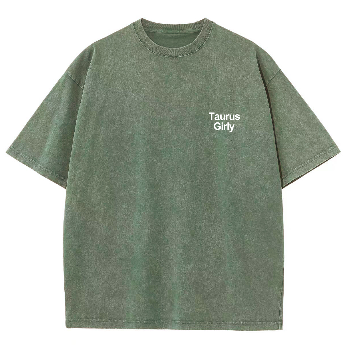 Taurus Girly Unisex Fit Washed T-Shirt-moweekender
