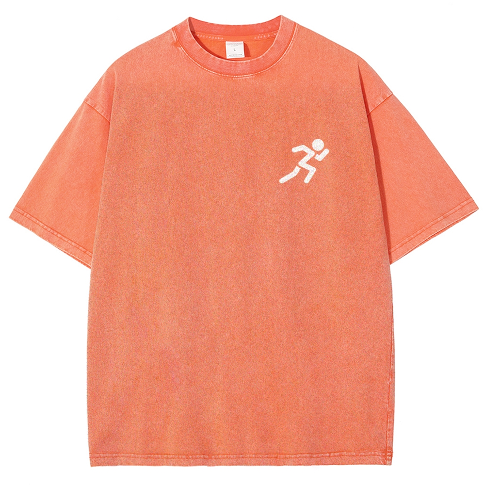 Marathon Runner Unisex Fit Washed T-Shirt
