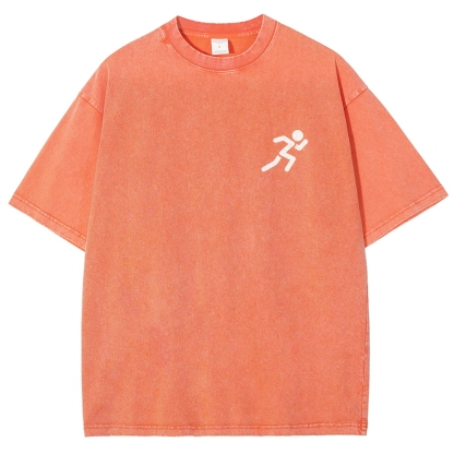 Marathon Runner Unisex Fit Washed T-Shirt