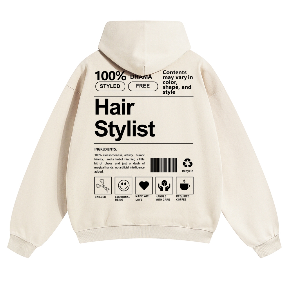 Hair Stylist Pattern Unisex Casual Anime Print Hoodie-moweekender