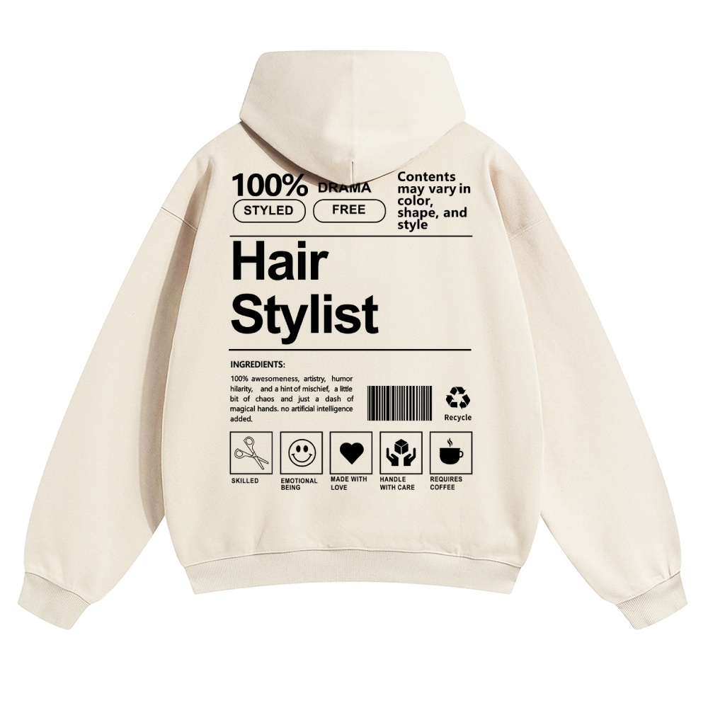 Hair Stylist Pattern Unisex Casual Anime Print Hoodie-moweekender