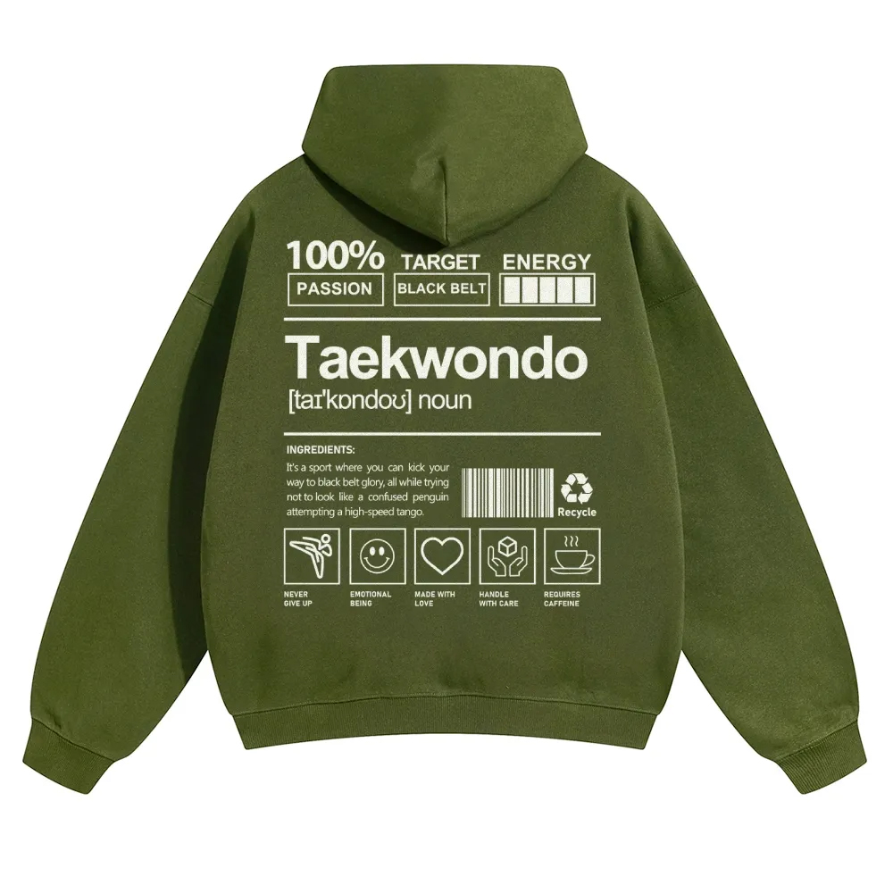 Taekwondo Unisex Casual Anime Print Hoodie-moweekender