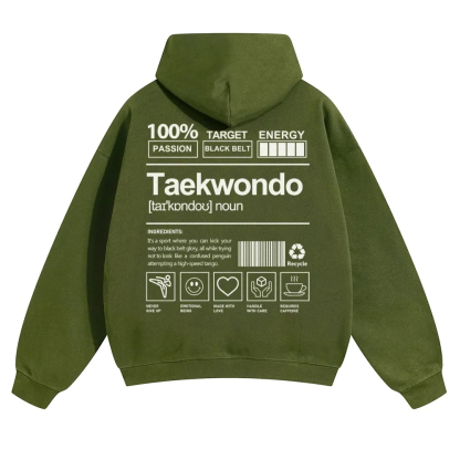 Taekwondo Unisex Casual Anime Print Hoodie-moweekender