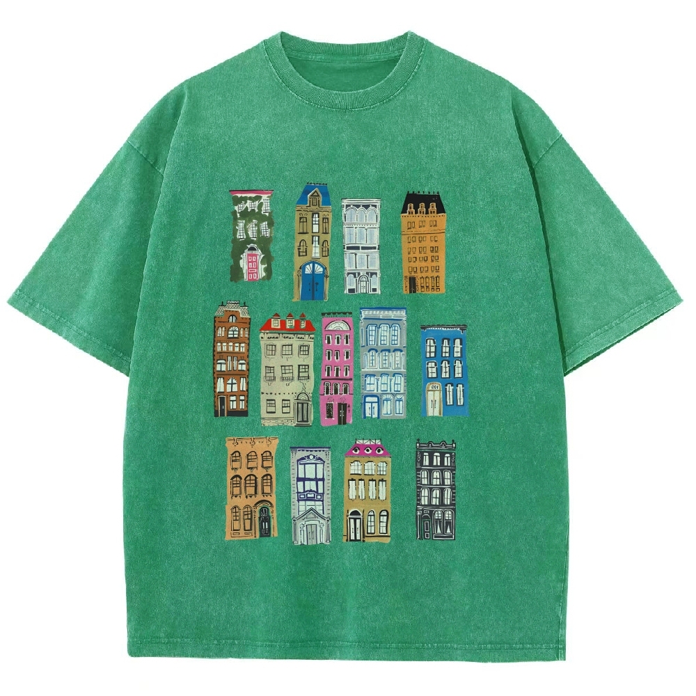 architecture Unisex Fit Washed T-Shirt