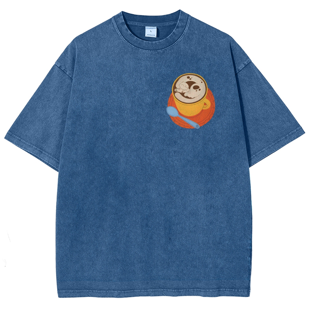 coffee lovers Unisex Fit Washed T-Shirt-moweekender