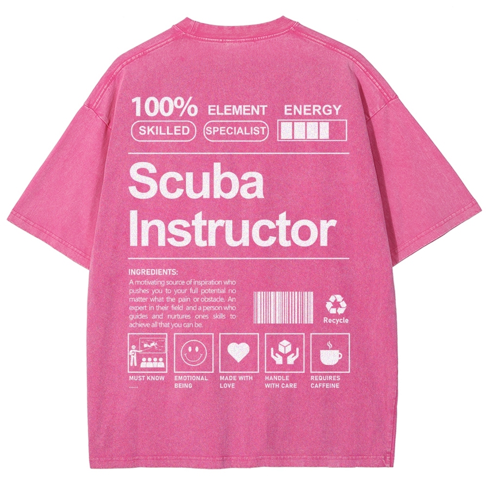 Scuba Instructor Unisex Fit Washed T-Shirt