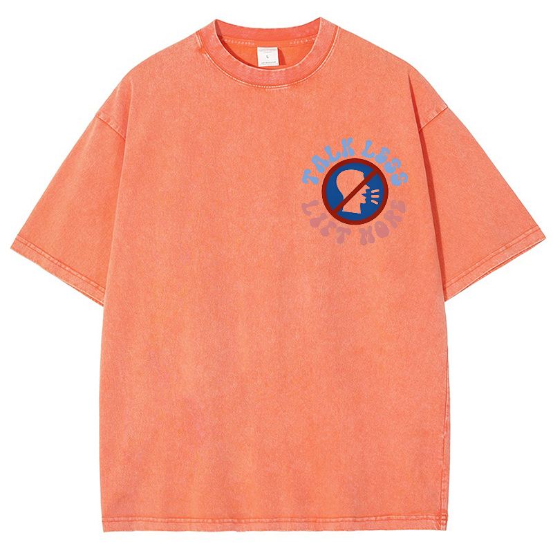 Talk Less Lift More Vintage Snowflake Washed T-Shirt-moweekender