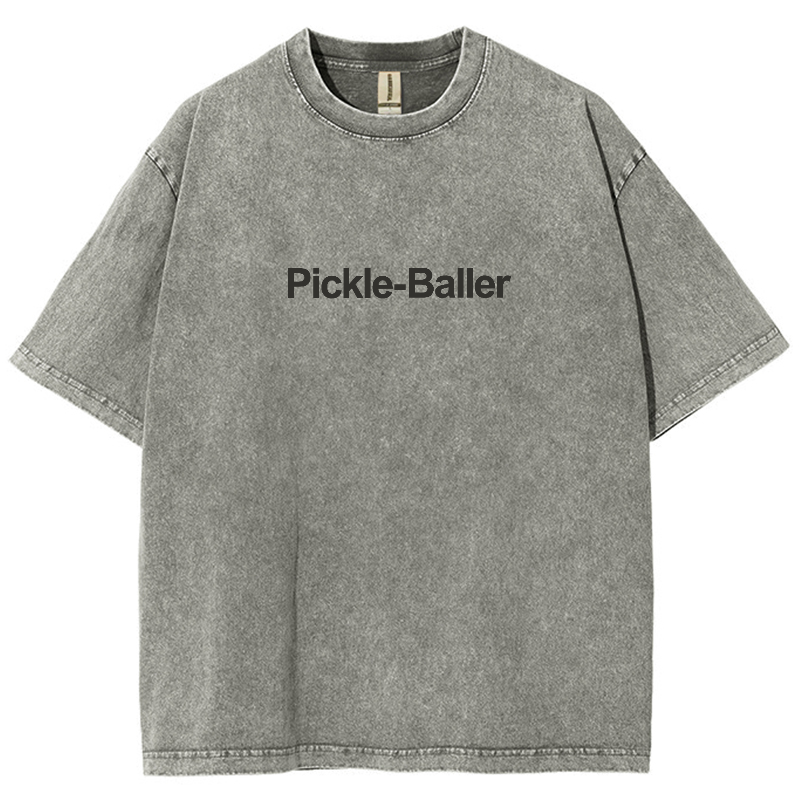 Pickle Baller Unisex Fit Washed Oversized T-Shirt-moweekender